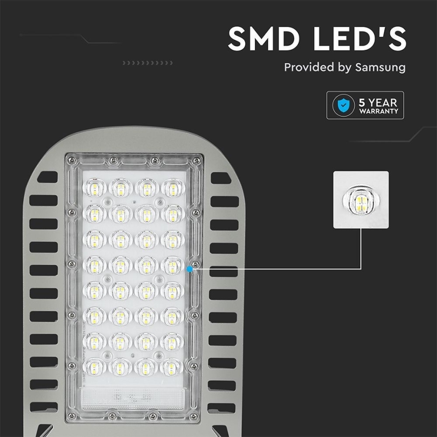 LED Street lamp SAMSUNG CHIP LED/50W/230V 6500K grey