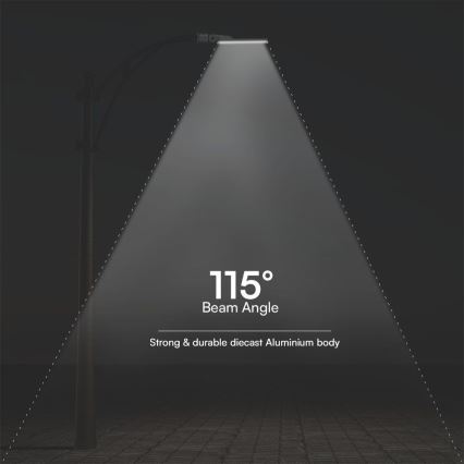 LED Street lamp with a dusk sensor SAMSUNG CHIP LED/100W/230V 4000K IP65 grey