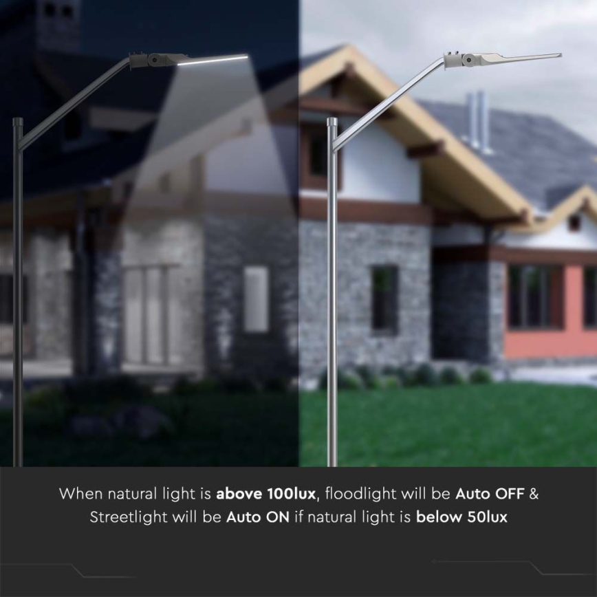 LED Street lamp with a sensor SAMSUNG CHIP LED/30W/230V 6500K IP65