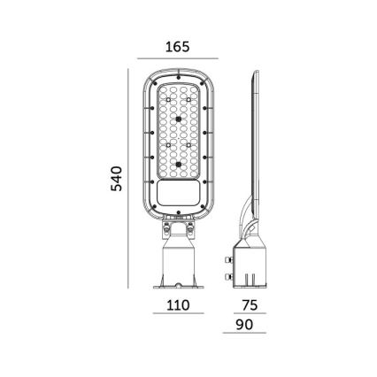 LED Street Light BRELUXO LED/150W/230V 4000K IP65