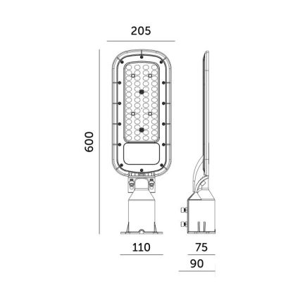 LED Street Light BRELUXO LED/200W/230V 4000K IP65