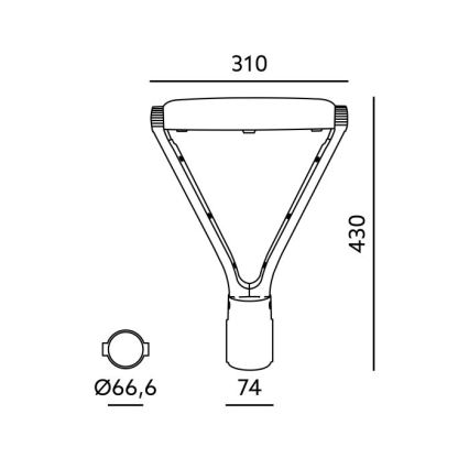 LED Street Light NEXPARK LED/30/40/60W/230V 3000/4000/6500K IP66