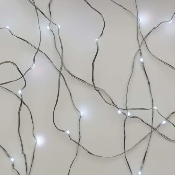 LED  string 20xLED/2xAA 2,4m cool white
