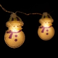 LED string lights 10 LEDs / 2×AA, 1.35 m, warm white – Snowman
