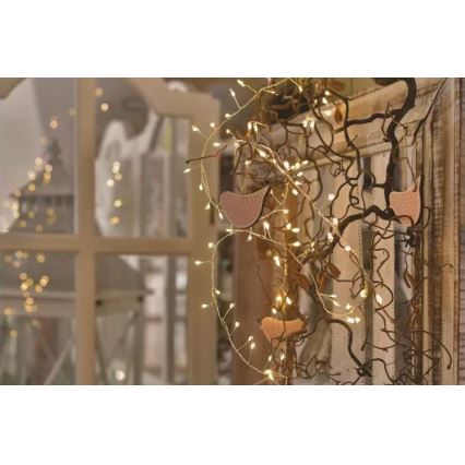 LED string lights 100xLED/3xAA 2.7m warm white