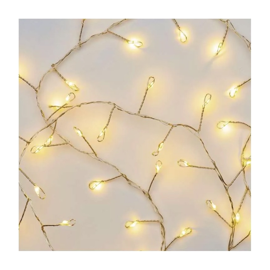 LED string lights 100xLED/3xAA 2.7m warm white