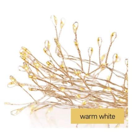 LED string lights 100xLED/3xAA 2.7m warm white