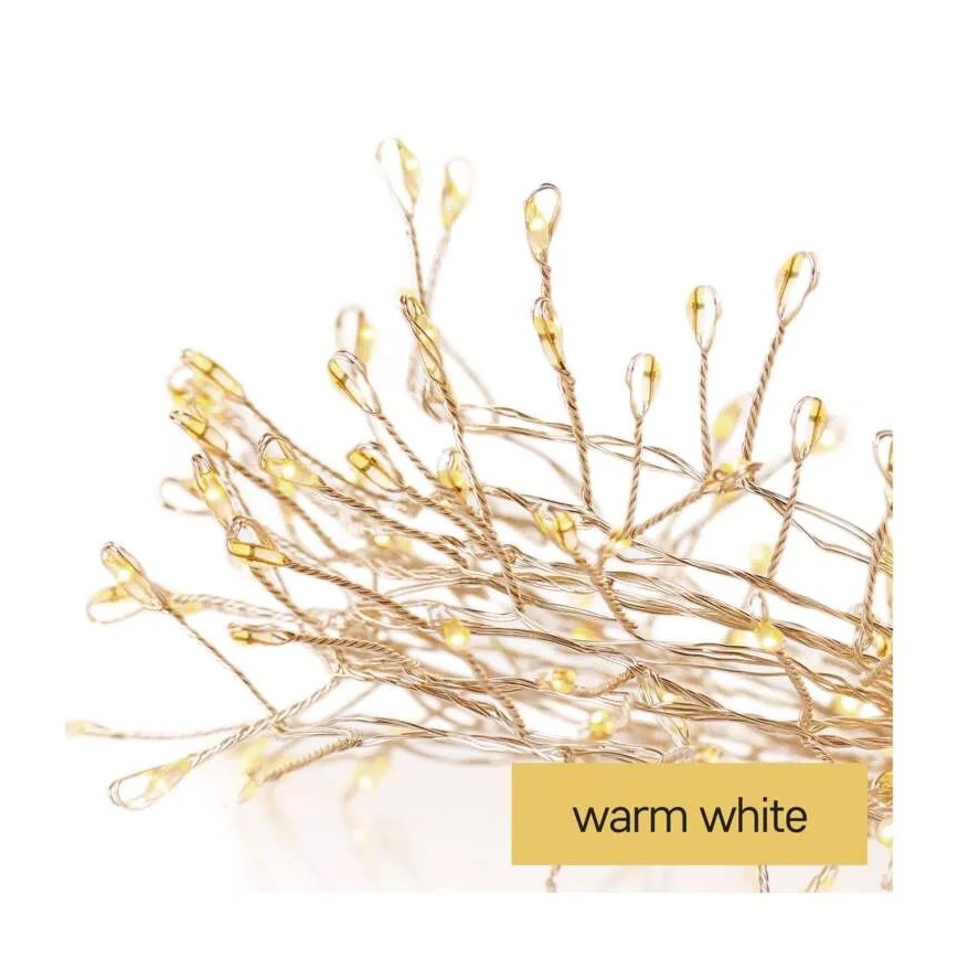LED string lights 100xLED/3xAA 2.7m warm white