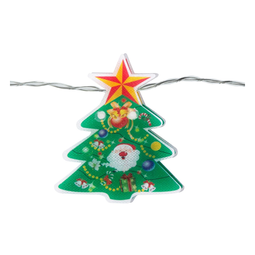 LED string lights 10x LED / 2x AA, 1.35 m, warm white, for small tree