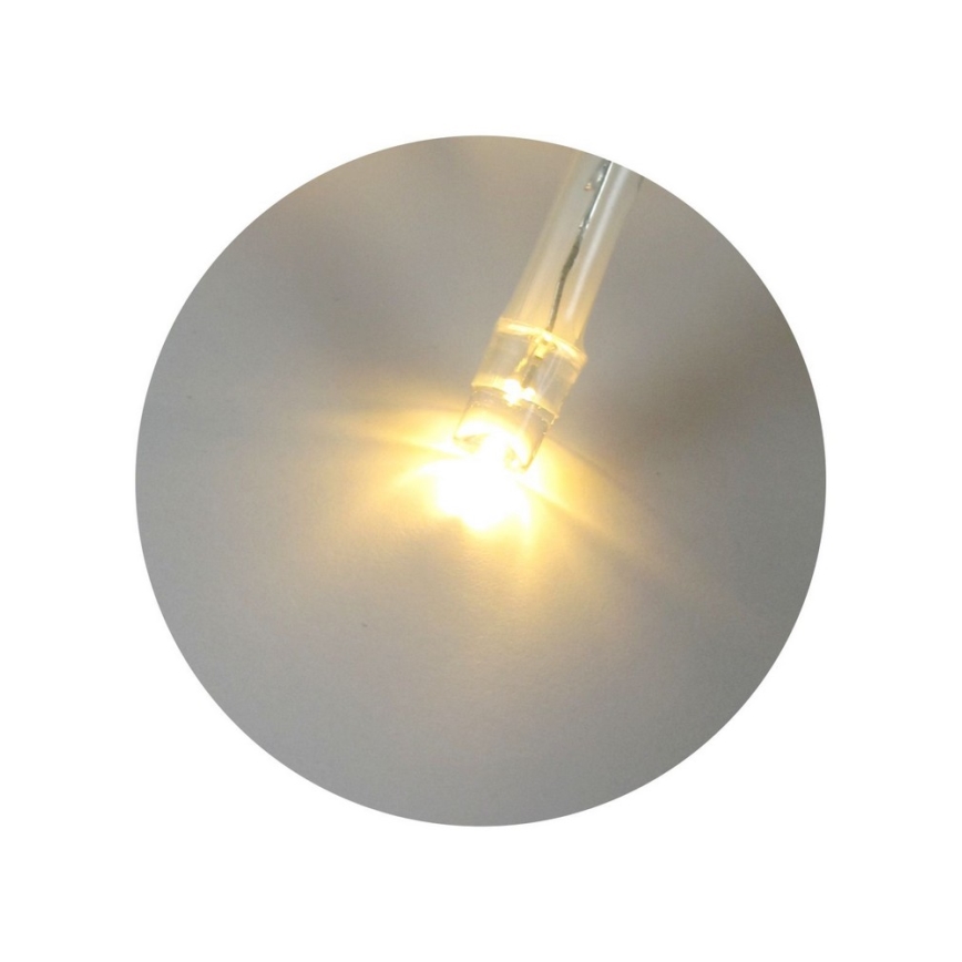 LED string lights 20 LEDs / 2 functions, 2.4 m, warm white