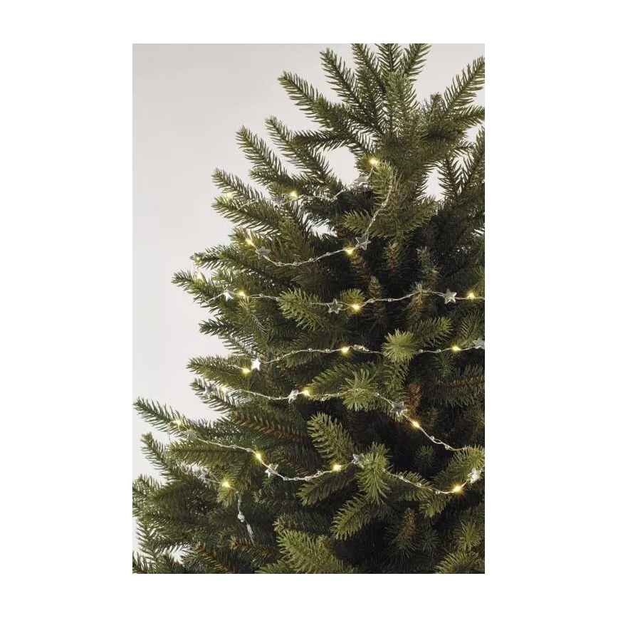 LED string lights, 20 LEDs / 2×AA, 2.2 m, warm white