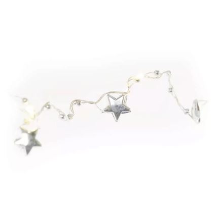 LED string lights, 20 LEDs / 2×AA, 2.2 m, warm white