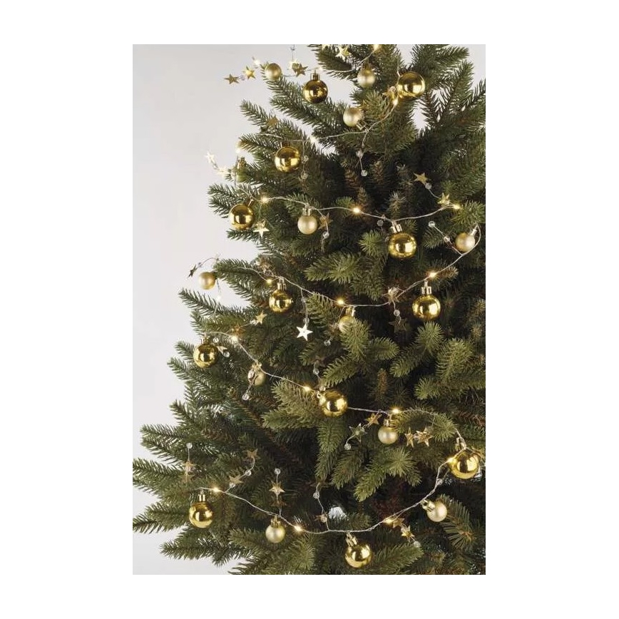 LED string lights 20 LEDs / 2×AA, 2.2 m, warm white