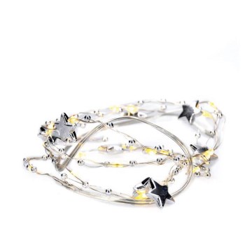 LED string lights, 20 LEDs, battery-operated (2×AA), 1.5 m, warm white