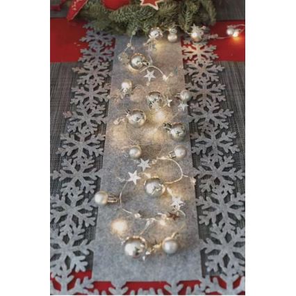 LED string lights, 20 LEDs, battery-powered (2x AA), 2.2 m, warm white
