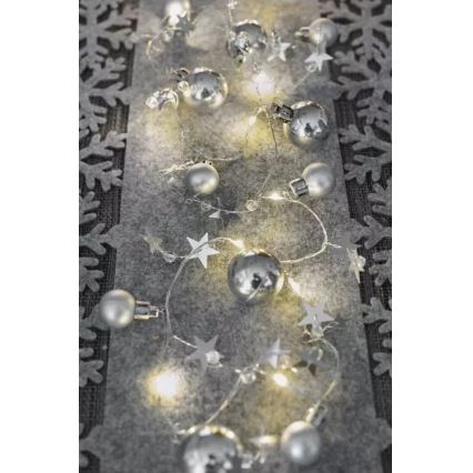 LED string lights, 20 LEDs, battery-powered (2x AA), 2.2 m, warm white