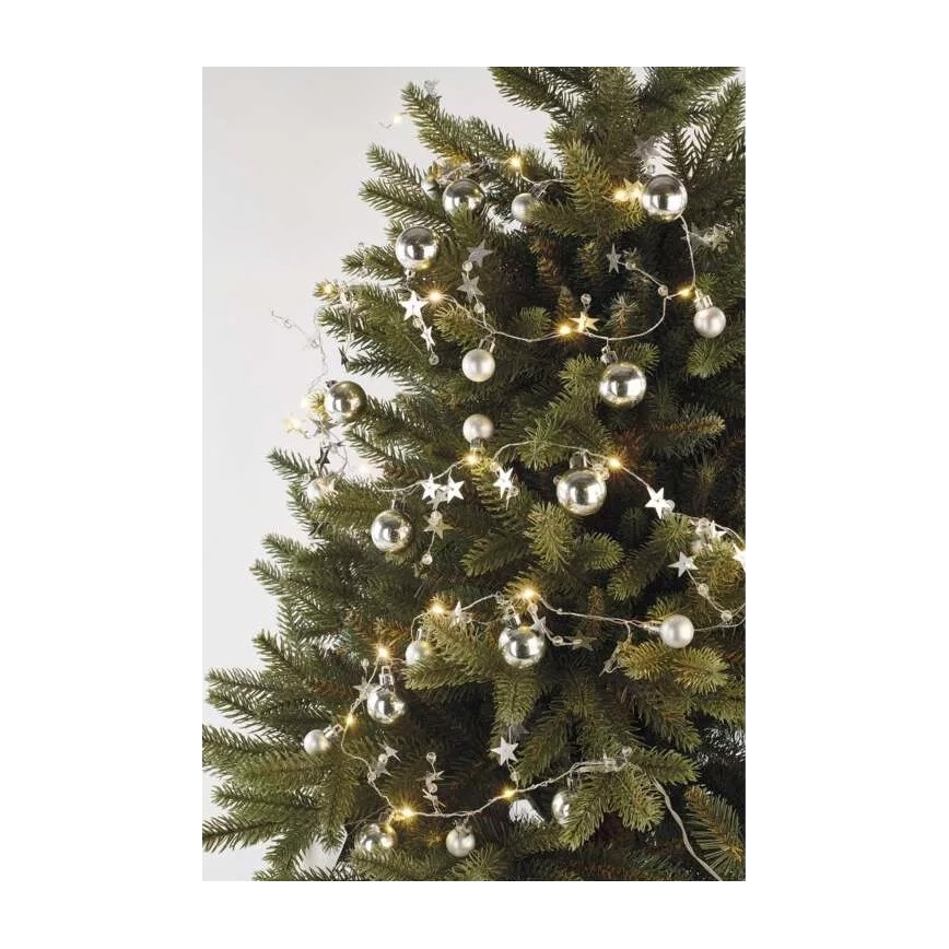 LED string lights, 20 LEDs, battery-powered (2x AA), 2.2 m, warm white