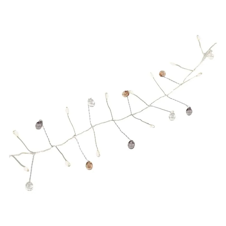 LED string lights 40 LEDs / 3×AA, 1.5 m, warm white