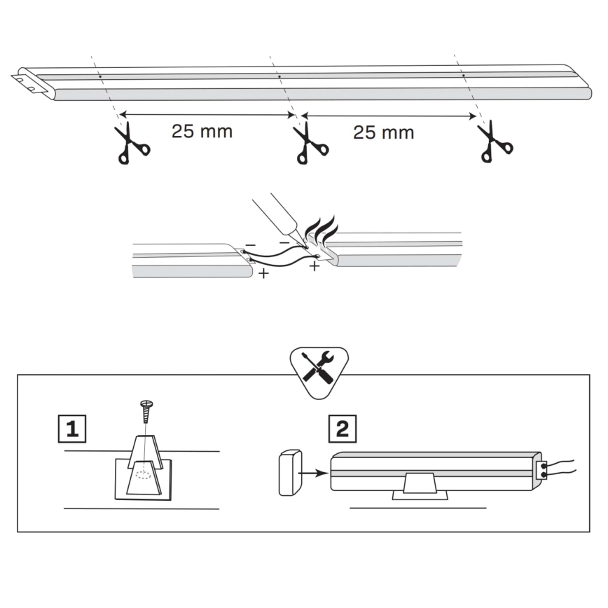 LED Strip NEON 2 m LED/17W/12V 4,000K IP65