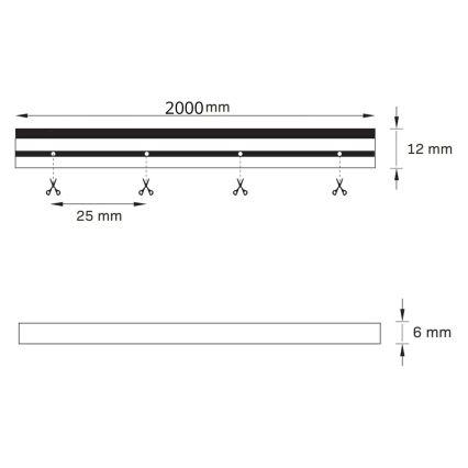 LED Strip NEON 2 m LED/17W/12V IP65 orange