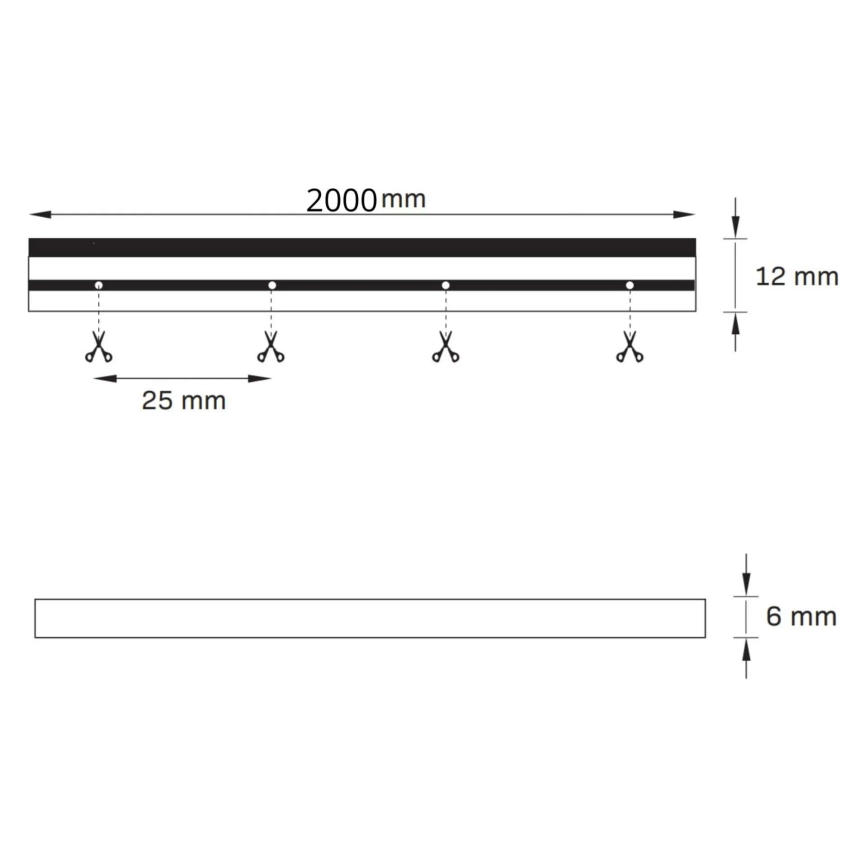 LED Strip NEON 2 m LED/17W/12V IP65 orange