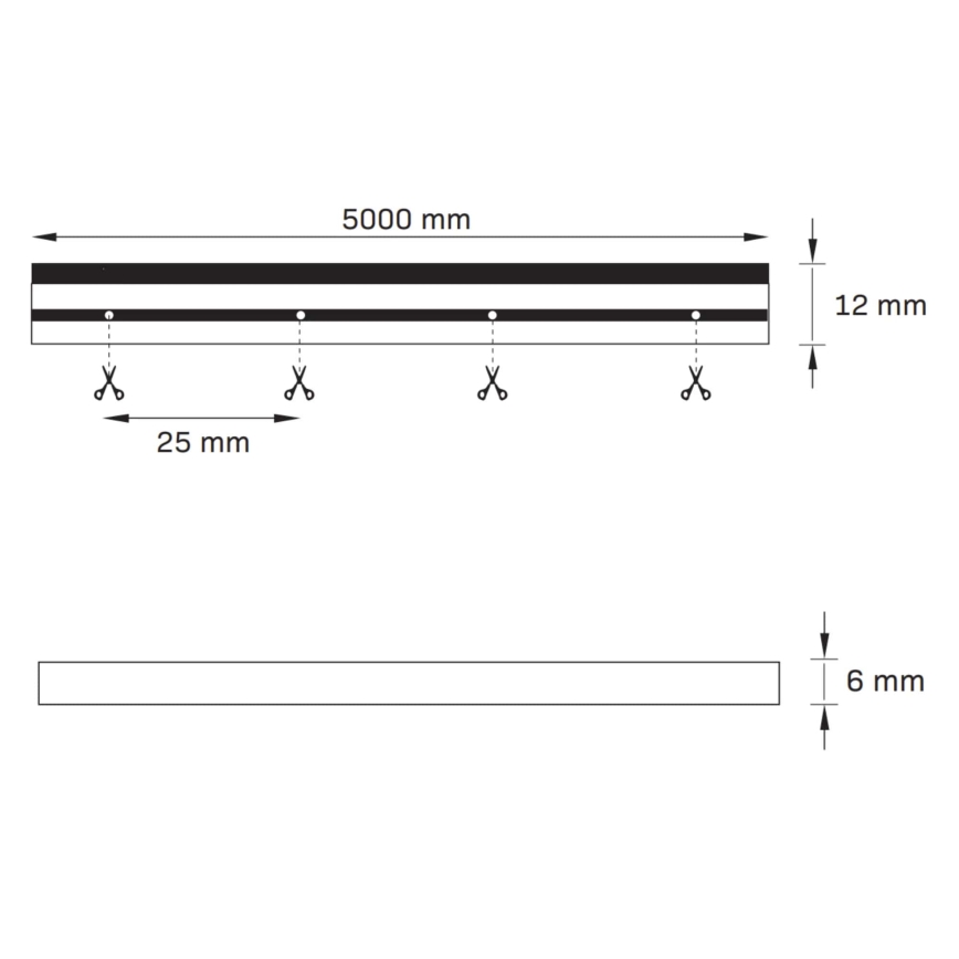 LED Strip NEON 5 m LED/27W/12V IP65 orange
