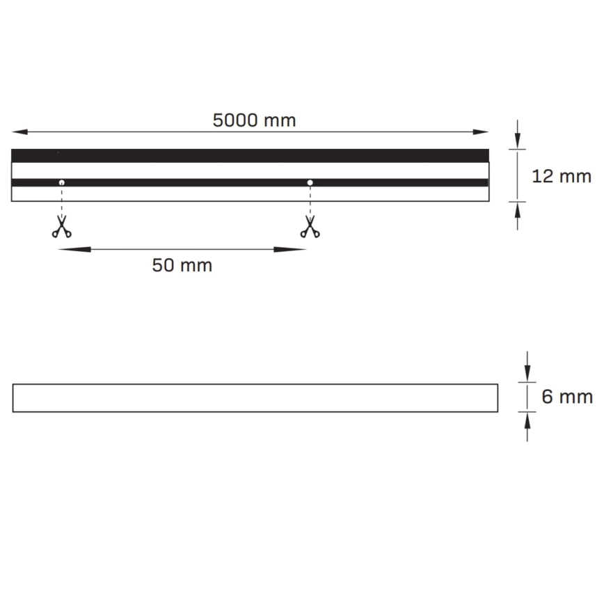 LED Strip NEON 5m LED/30W/24V green IP65