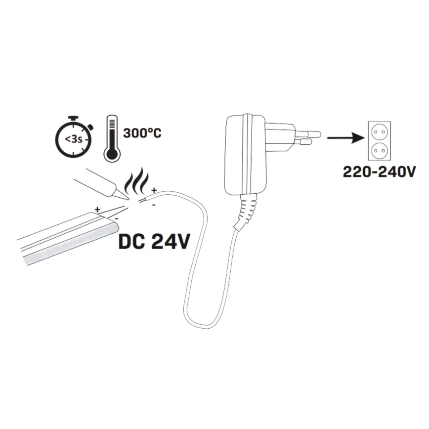 LED Strip NEON 5m LED/48W/24V 4000K IP65