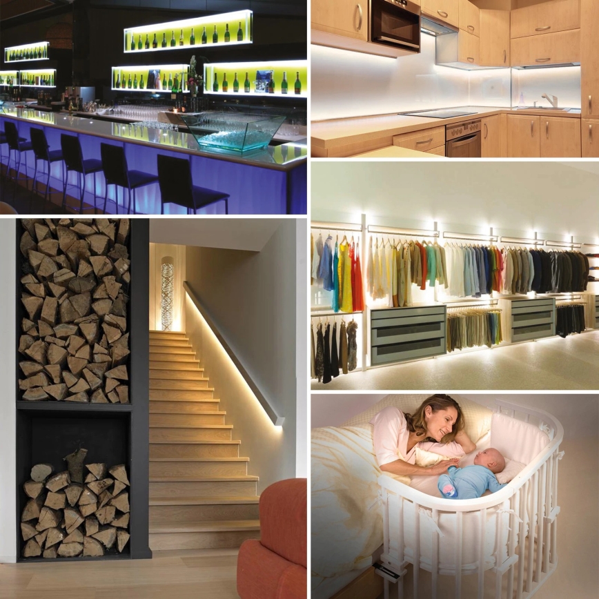 LED Strip with a motion sensor 1m LED/2,4W/6V 4xAAA 3000K