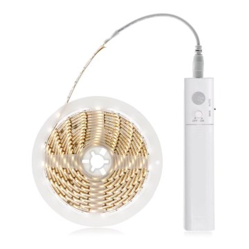 LED strip with sensor 4xAAA 3000K 1m