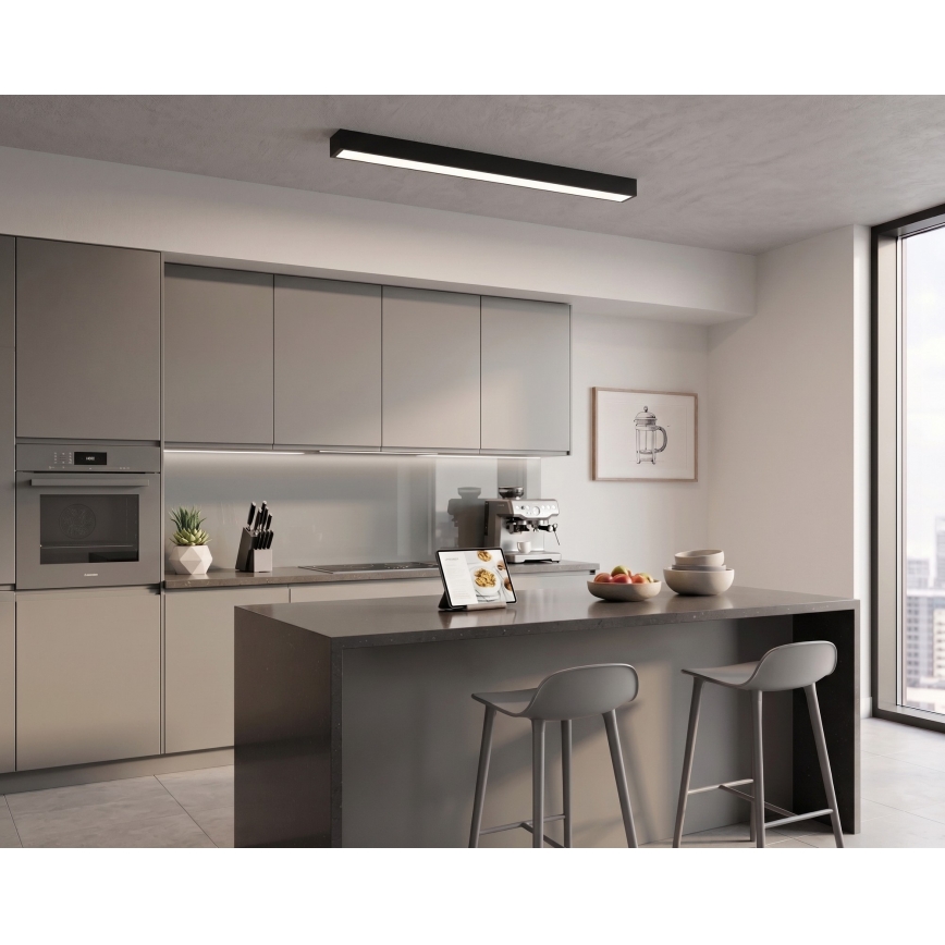 LED Surface-mounted/cable-hung pendant LED/44W/230V 4000K 120 cm black