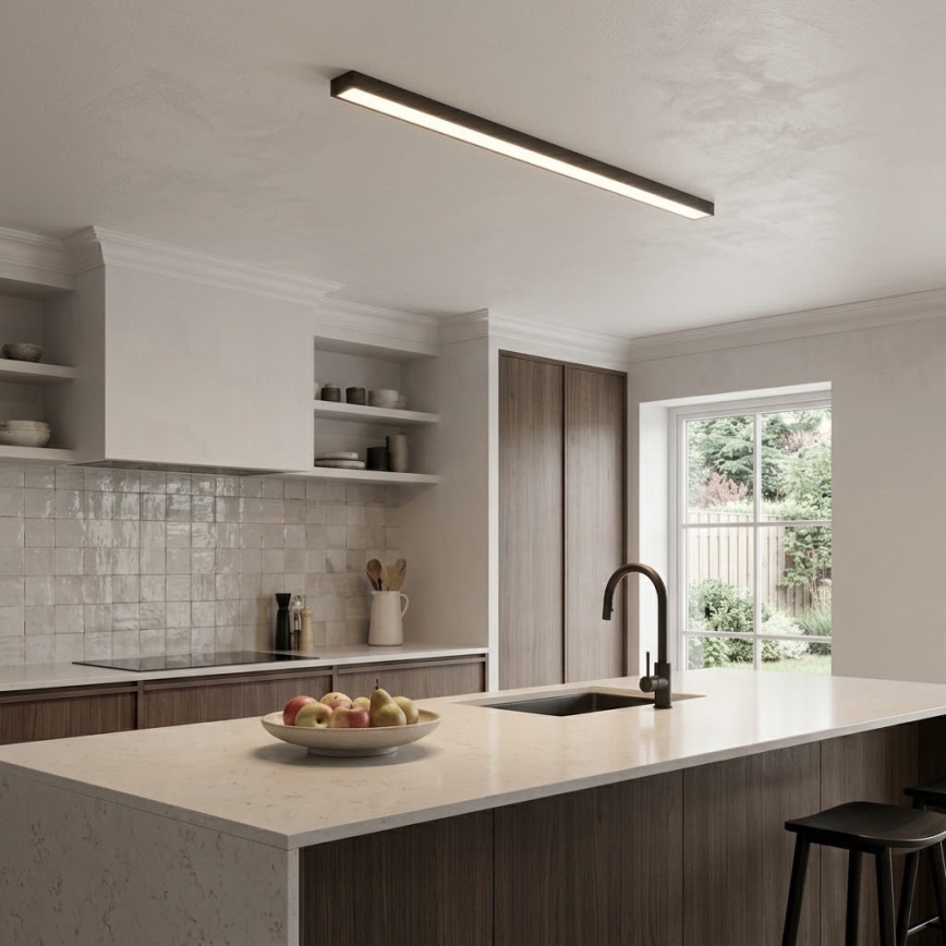 LED Surface-mounted/cable-hung pendant LED/44W/230V 4000K 120 cm black