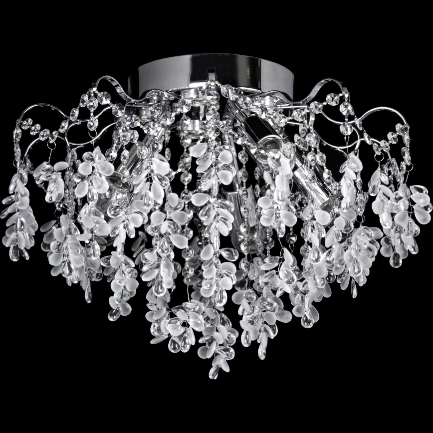 LED Surface-mounted chandelier 5xE27/60W/230V + 5xLED/3W d. 50 cm shiny chrome