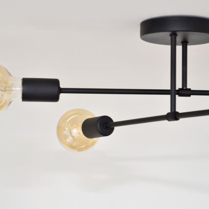 LED Surface-mounted chandelier CAMBRIDGE 4xE27/8W/230V black