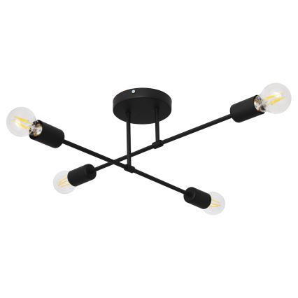 LED Surface-mounted chandelier CAMBRIDGE 4xE27/8W/230V black