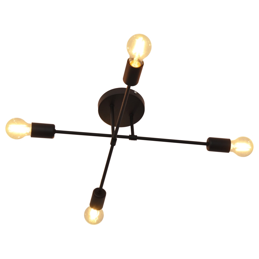 LED Surface-mounted chandelier CAMBRIDGE 4xE27/8W/230V black