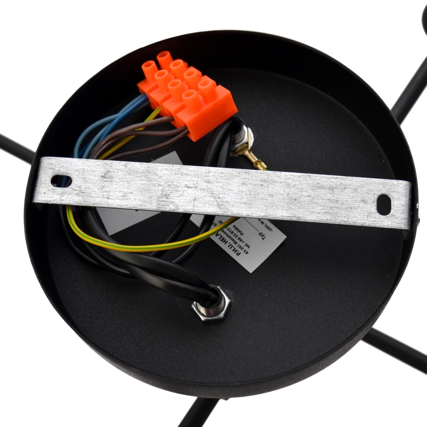 LED Surface-mounted chandelier CAMBRIDGE 4xE27/8W/230V black