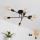 LED Surface-mounted chandelier CAMBRIDGE 6xE27/8W/230V black
