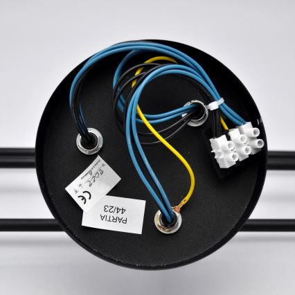 LED Surface-mounted chandelier CAMBRIDGE 6xE27/8W/230V black