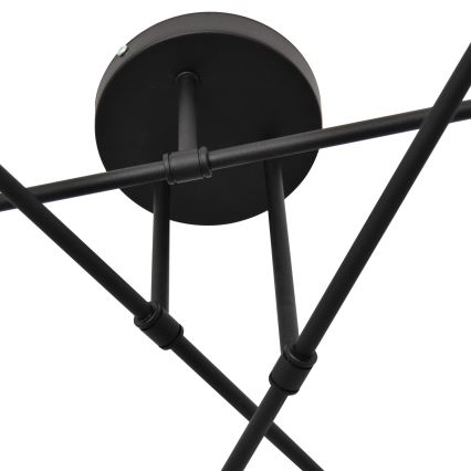LED Surface-mounted chandelier CAMBRIDGE 6xE27/8W/230V black