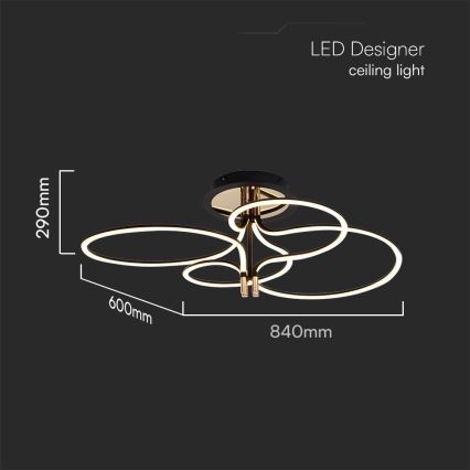 LED Surface-mounted chandelier LED/36W/230V 3000K