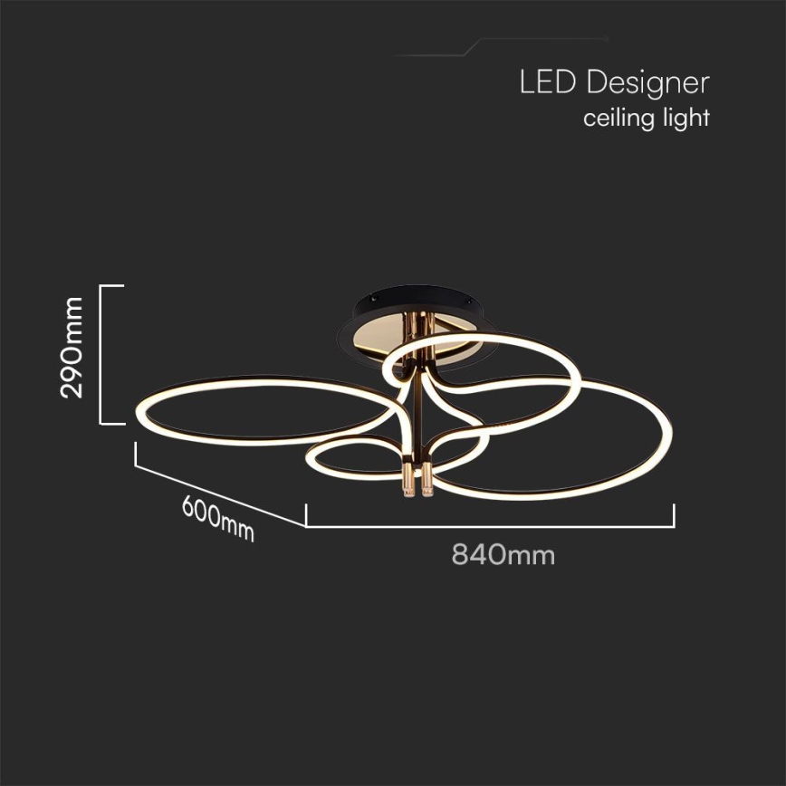 LED Surface-mounted chandelier LED/36W/230V 3000K