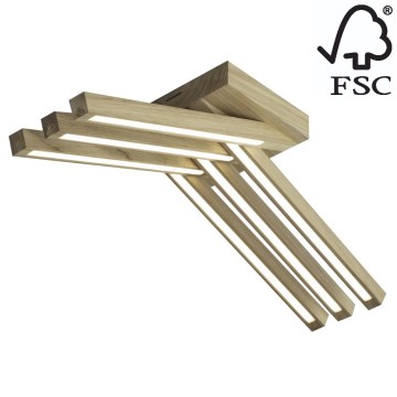 LED Surface-mounted chandelier LINUS 6xLED/4,5W/230V matte oak - FSC certified