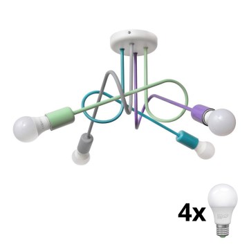 LED Surface-mounted chandelier OXFORD 4xE27/10W/230V