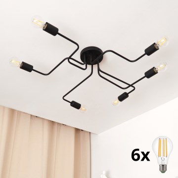 LED Surface-mounted chandelier TUBE 6xE27/15W/230V