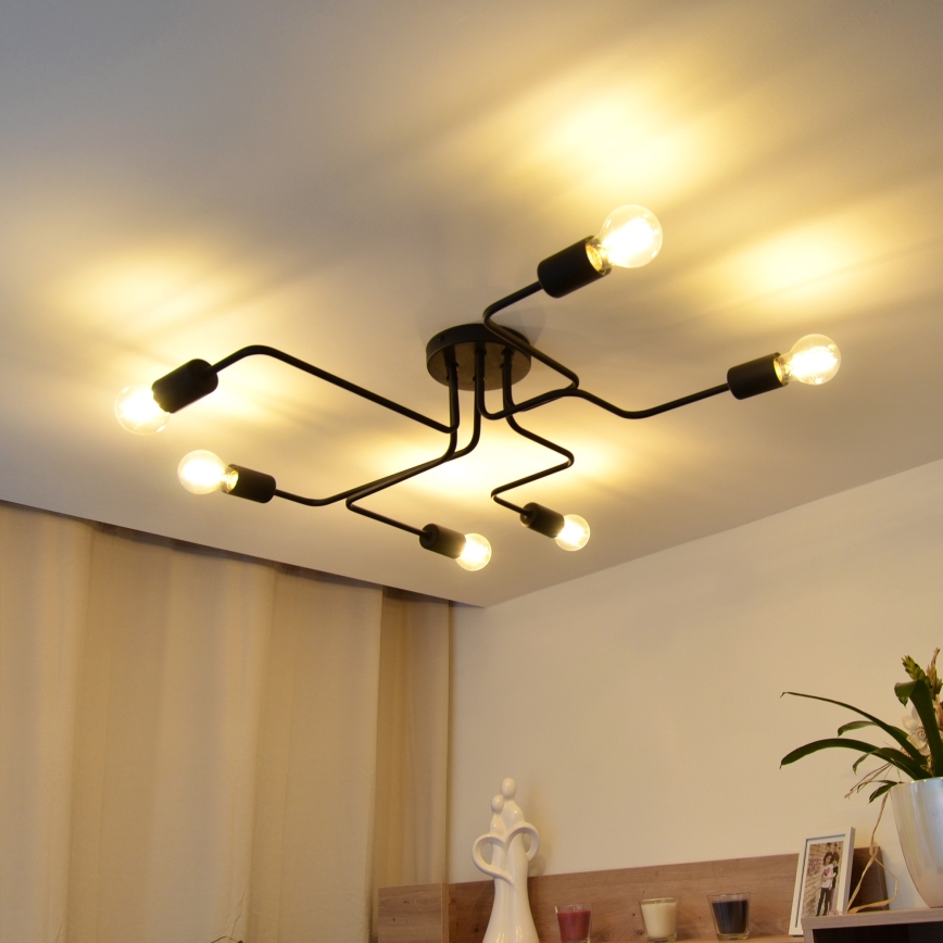 LED Surface-mounted chandelier TUBE 6xE27/15W/230V