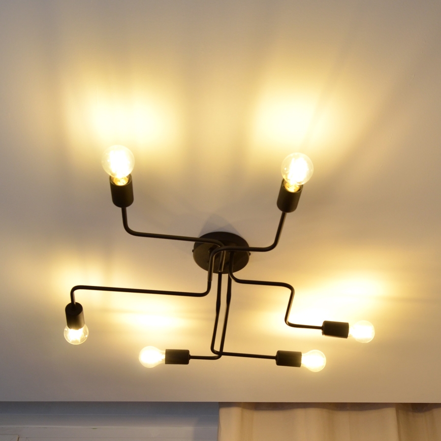 LED Surface-mounted chandelier TUBE 6xE27/15W/230V