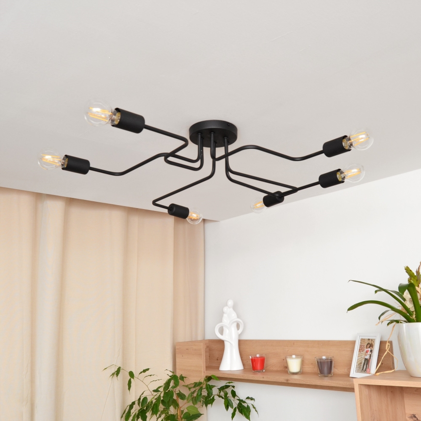 LED Surface-mounted chandelier TUBE 6xE27/15W/230V
