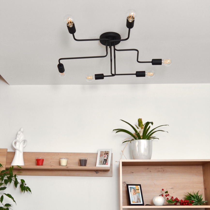 LED Surface-mounted chandelier TUBE 6xE27/15W/230V