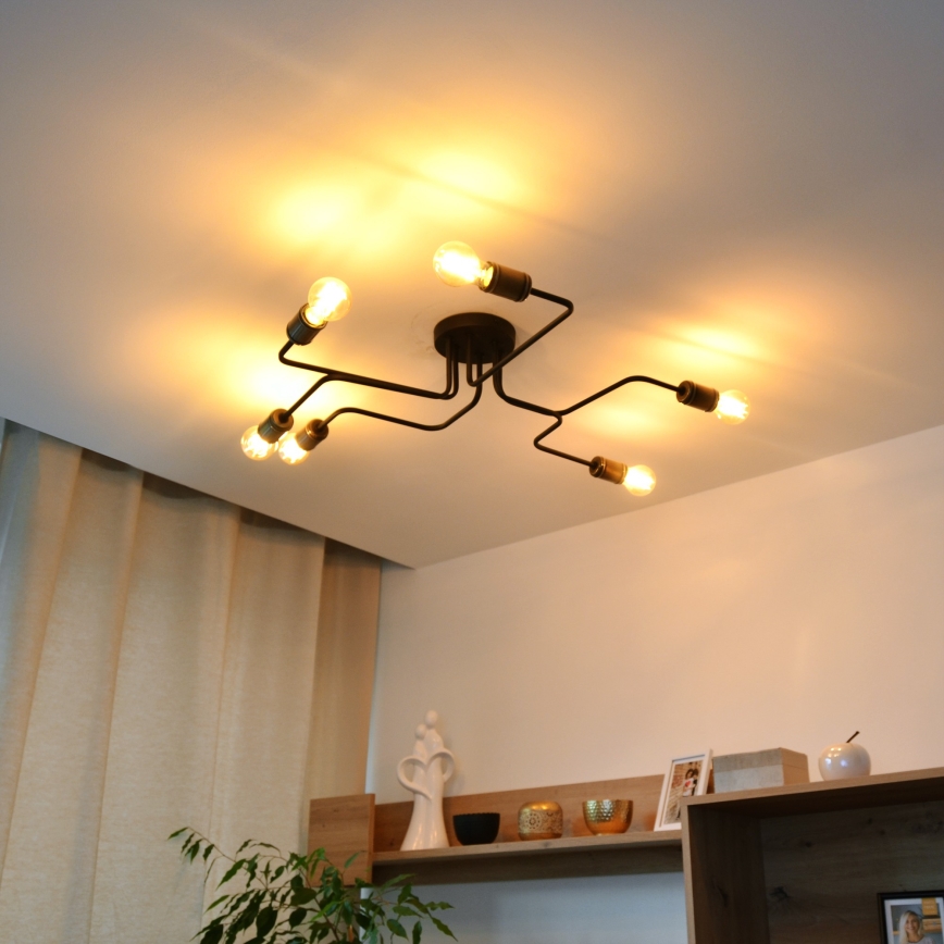 LED Surface-mounted chandelier TUBE 6xE27/15W/230V